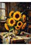 1000 Piece Yellow Colors Magic Puzzle - Sunflowers in a Vase - 3