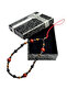 Red Jasper Natural Stone Phone Charm – Red String Strap with Hematite Detail – Compatible with All Phones - 3