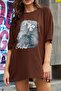 Unisex Orchid Printed Oversize T-shirt