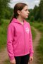 Pink 269-12-25 Girl's Hooded 2 Thread Count Fleece-Lined Zippered Sweatshirt Age 13/16 - 2