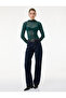 Polka Dot Tulle Green Women's Blouse 6Wak80389Ek - 2