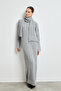 Knitted Dress with Detail Work Gray - 3