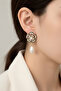 Brooch with Pearl and Stone Earrings