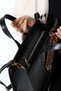 Black Women's Box Model Bag with Scarf Detail, Stylish Hand and Shoulder Bag, Crossbody Use - 8