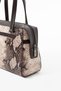 100% Genuine Leather Women's Brown Beige Patent Leather Hand and Shoulder Bag - Handmade Italian Style Crossbody Model - 5