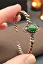 Jade Copper Bracelet Pure Copper Real Antique Adjustable (Gift, Daily Use) - 3