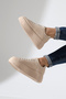 Women's Beige Thick Sole Sneakers: A Stylish and Comfortable Sports Shoe Model for Daily Use - 6