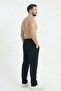 Men's Black Baggy Wide-Leg Oversized Relaxed 4-Season Sweatpants Wide-Leg 2-Thread Full Fit - 6