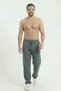 Men's Smoked Baggy Wide Leg Oversized Relaxed Fit 4 Season Sweatpants Wide Leg 2 Thread Full Fit - 2