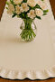 Black Corded Fabric Natural 100% Cotton Recycled Linen Washed Natural Fabric Frilled Runner Premium Series - 3
