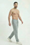 Men's Gray Baggy Wide Leg Oversized Relaxed Fit 4 Season Sweatpants Wide Leg 2 Thread Full Fit - 4