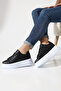 Women's Black Thick White Sole Sneaker: Stylish and Comfortable Sports Shoe Model for Everyday Use - 8