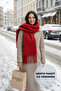 Puffy Soft Textured New Year Christmas Gift Women's Scarf Shawl Shoulder Wrap 50X 190 cm - 2