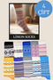 Women's Socks (4 Pairs) Striped Winter Socks - Thick Socks with Motif Patterns