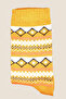 Women's Socks (2 Pairs) Striped Winter Socks - Thick Socks with Motif Pattern - 3