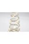Tabletop Spiral Christmas Tree 28cm Rotating LED Warm Light Indoor Outdoor Xmas Decor Parties-Silver - 3