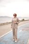 Women's Hijab Tracksuit Set Double Suit Zippered Collar - 4
