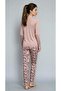 Ring Viscose Colorfast Printing Long Sleeved Stretchy Ultra Quality Blouse Pants Women's Pajama Set - 2