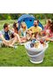 Foldable Collapsible Bucket Washbasin, Gray/White 10L Portable Silicone (1pcs) - 5
