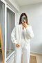 Women's 3-Thread Relaxed Fit Basic Bomber Jacket Set - 3