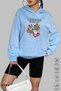 Unisex Hoodie Long Sleeve Merry Christmas Printed Hooded Fleece-Lined Oversized Cotton Sweatshirt - 2