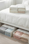 3 Pieces White Windowed Underbed Pillow Quilt Sweater Storage Bag / 60X45X15 - 2