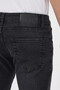 Men's Anthracite Slim Fit Narrow-Cut Cotton Stretchy Stretch Fabric Denim Jeans Pants