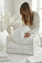 White Large Size Pillow Quilt Sweater Cover with Window / 60X40X40 - 4