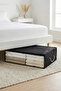 3 Pieces Black Windowed Underbed Pillow Quilt Sweater Storage Box / 60X45X15 - 2