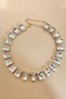 Gold Color Stone Evening Dress Necklace - 3