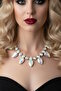 Silver Color Hologram Stone Evening Dress Necklace