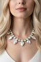 Silver Color Hologram Stone Evening Dress Necklace - 2