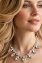 Silver Color Stone Evening Dress Necklace - 2