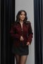 Burgundy Double Zipper Cardigan - 3