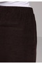 Regular Fit High Waist Wide Leg Women's Brown Trousers - 5