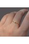 7-8 Gold-color WHITE Four piece minimalist Japanese and Korean style cubic zirconia ring set, women' - 3