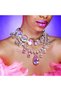 Silver Plated Luxury Glass Crystal Big Water Drop Statement Choker Necklace for Women Rhinestone Lar