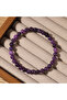 10mm Natural Stone Real Amethyst Beads Bracelets 6/8/10mm Smooth Round Beaded Bracelet Men Women Str - 6