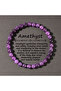 10mm Natural Stone Real Amethyst Beads Bracelets 6/8/10mm Smooth Round Beaded Bracelet Men Women Str