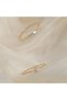 7-8 Gold-color WHITE Four piece minimalist Japanese and Korean style cubic zirconia ring set, women' - 5