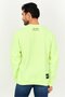 Jeans Men Crew Neck Long Sleeve Graphic Print Sweatshirt, Lemon Yellow - 3