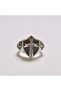 Resizable Minimalist Niche Men's Open End Ring Medieval Templar Vintage Shield Adjustable Size Ring - 4