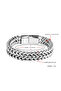 21cm Steel color Explosive Hip Hop Stainless Steel Front and Back Men's Simple Bully Punk Bracelet