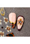 2 pcs STZ-5D137 2 pcs 5D Embossed Brown Fairy Orchid Flower Nail Stickers Golden Bronzing Lines Star - 4