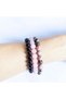 3pc 3Pcs/Set 8mm Natural Stone Bracelet Pink Zebra Jaspers Rhodonite Beads Bracelets For Women Men J - 3