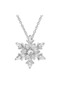 BLUE-60cm Personalized Fashion Christmas Ornaments Snowflake Crystal Necklace Frozen Square Crystal - 7