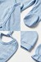 5-Piece Solid Color 100% Cotton Hospital Release Newborn Baby Set - 3