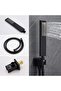 Shower Mixer set Black 12 Inch Handheld Rainfall Shower Combo Set Wall Mounted Matte Black - 2