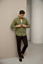 Khaki Oversize Textured Shirt - 6