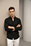 Black Oversize Textured Shirt - 5